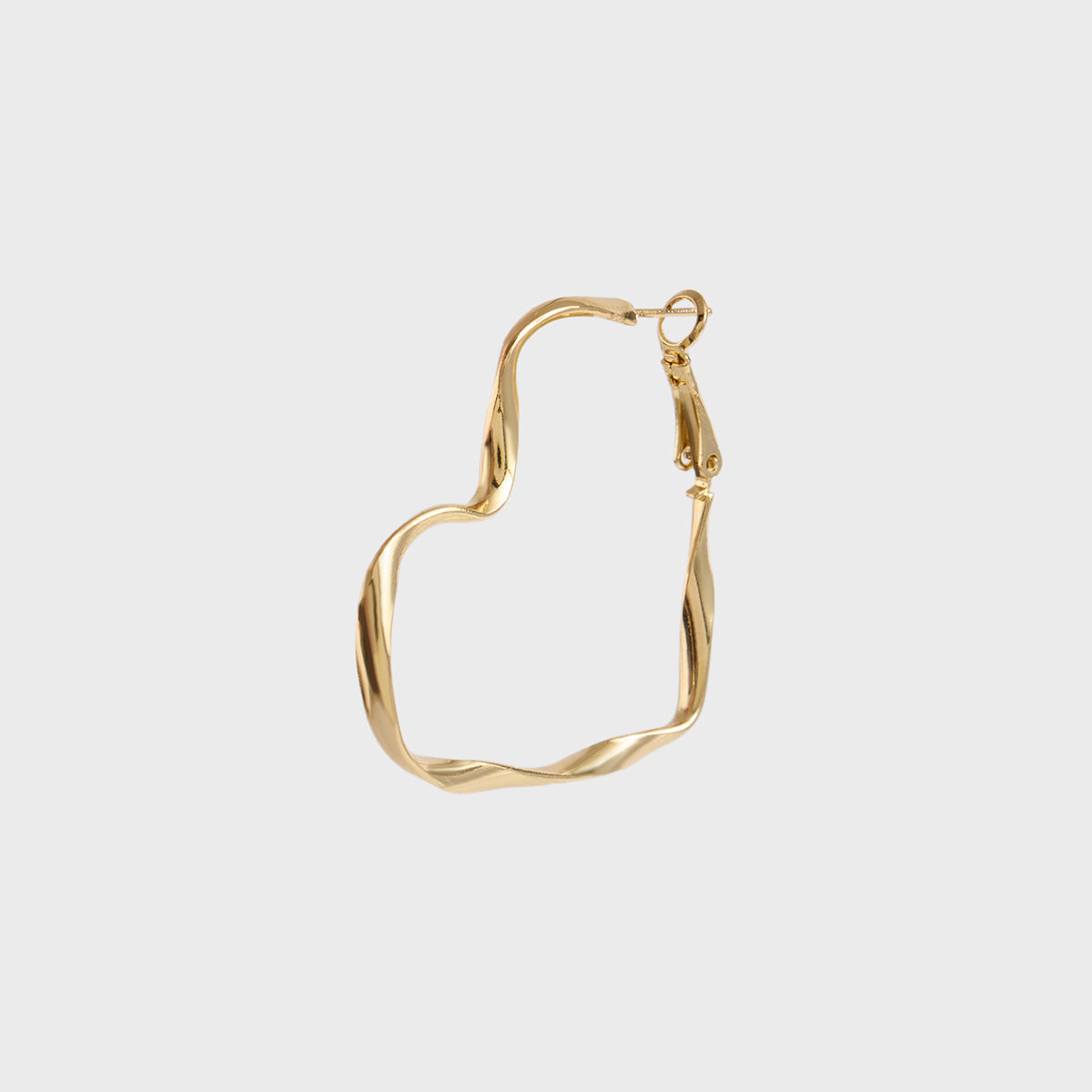 Tilted Heart Hoop Earrings in 14K Gold | Zales