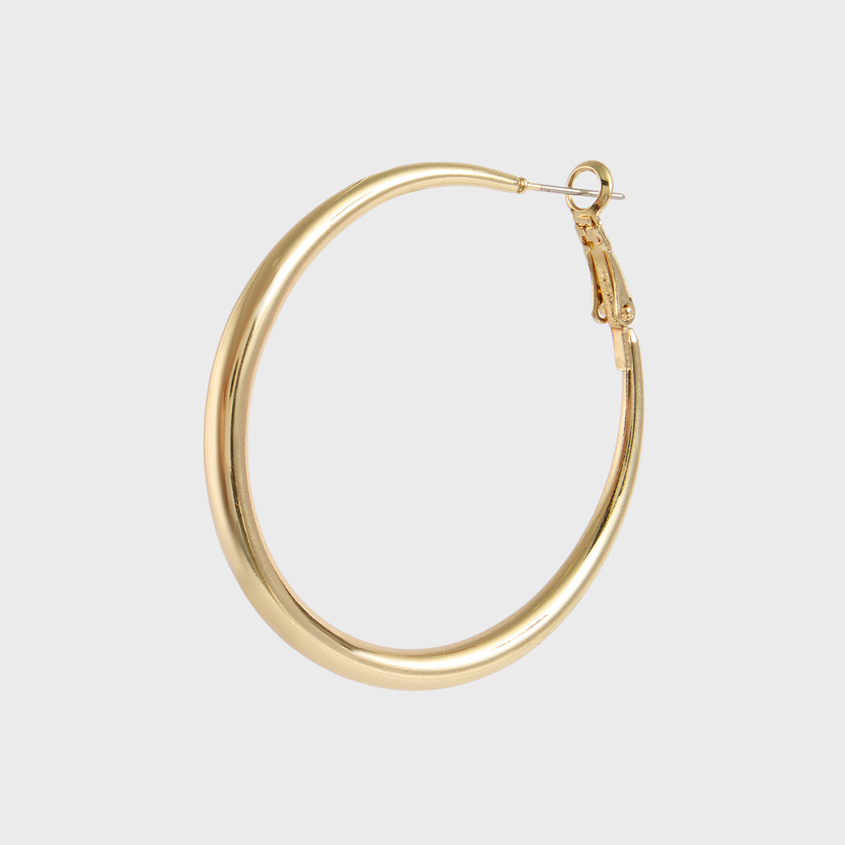 Gold Solid Hoop Earrings