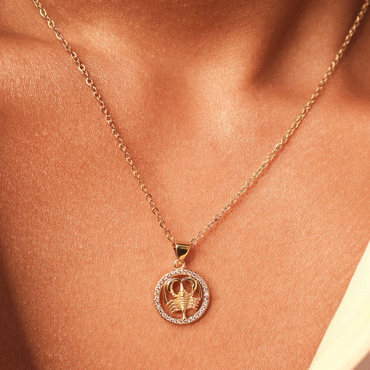 Cancer Zodiac Pendant Necklace