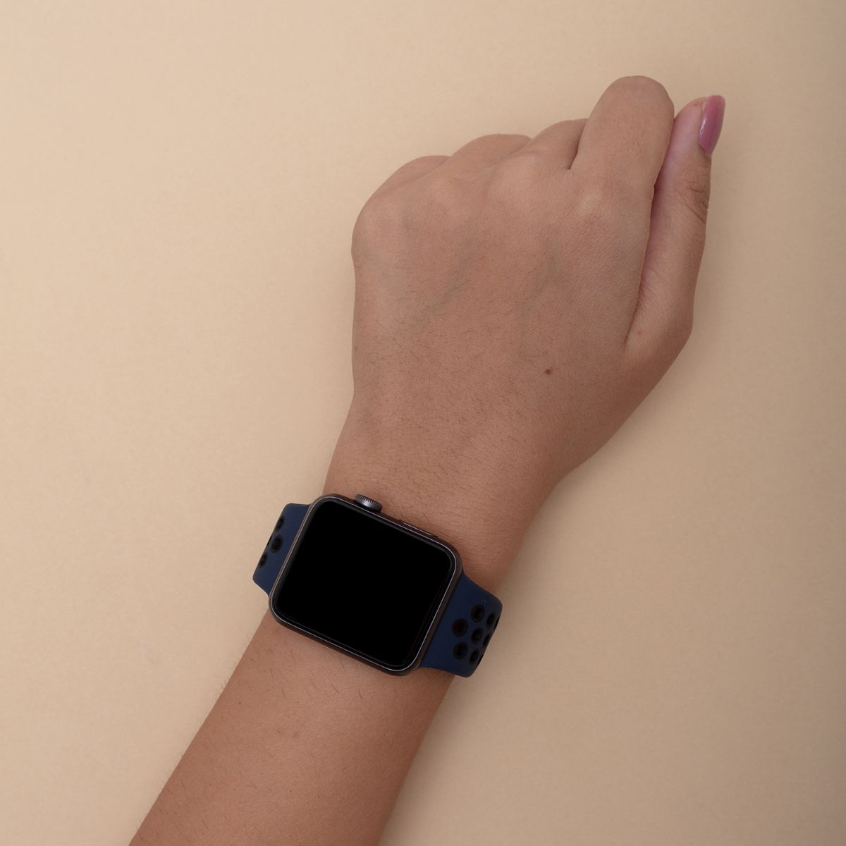 Ombre Silicone Navy Blue Apple Watch Strap (42)