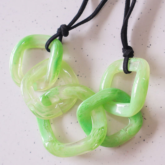 Contemporary Green Disc Bracelet