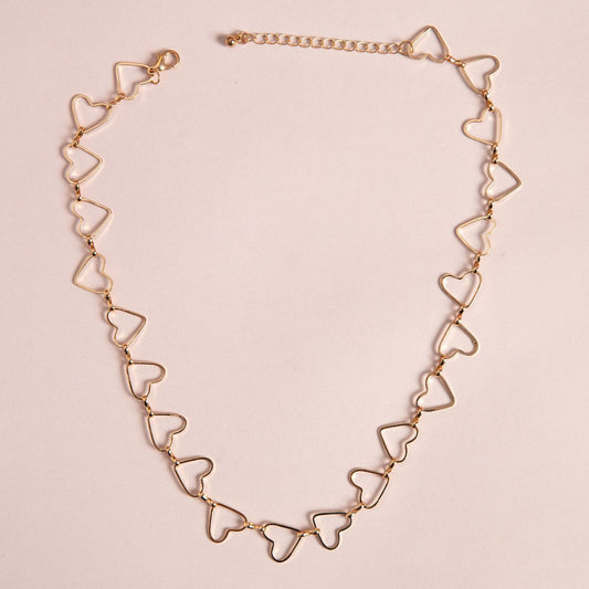 Gold Heart Link Necklace
