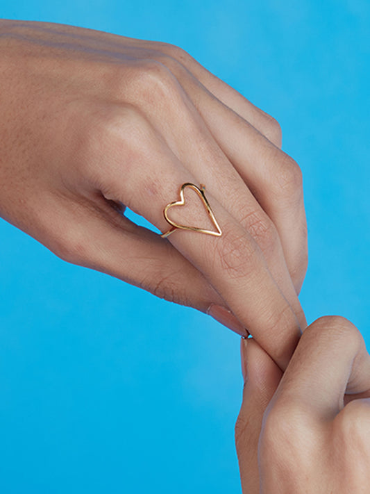 Gold Plated Heart Design Ring