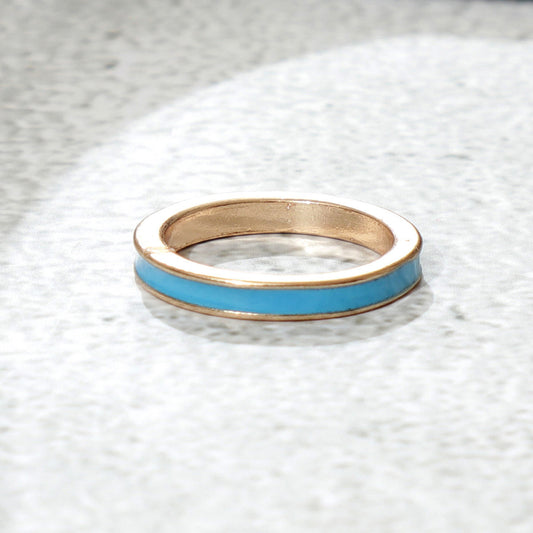 Blue Meenakari Enamel Ring