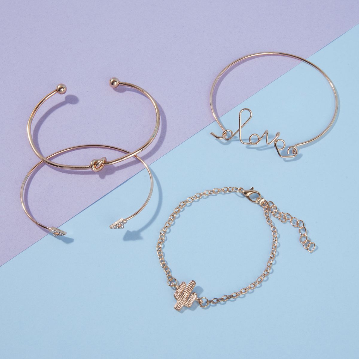 Pipa Bella by Nykaa Fashion Chic Set of 4 Copper Plated Bracelet Stack