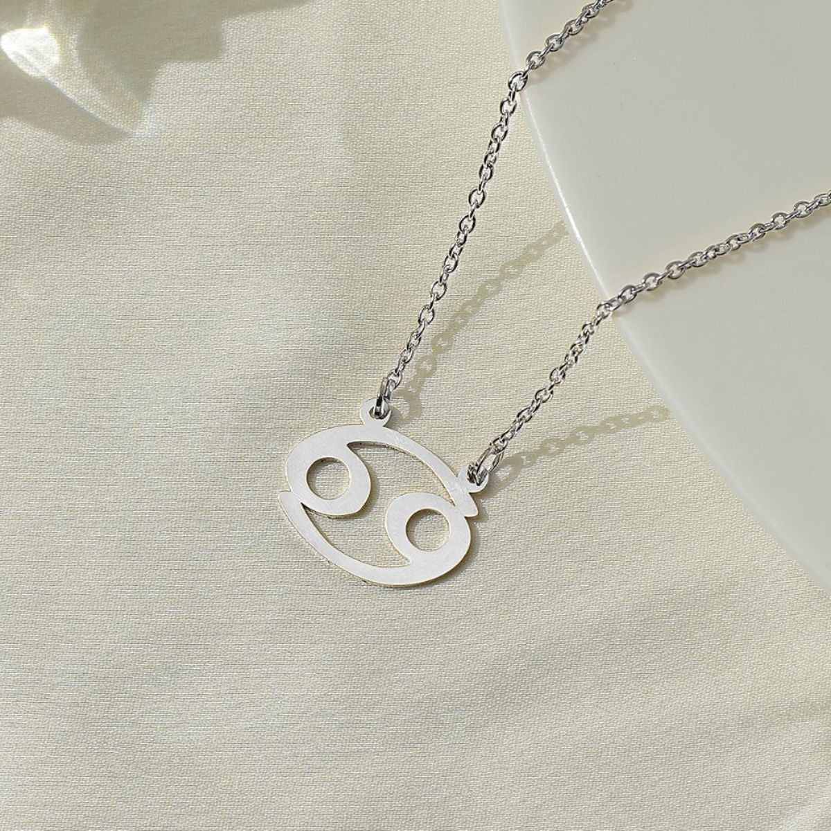Pipa Bella Silver-Plated Cancer Zodiac Sign Necklace