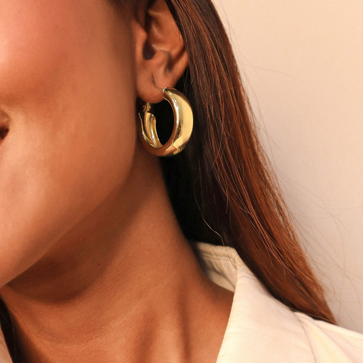 Gold Large Hoop Earrings | New Look