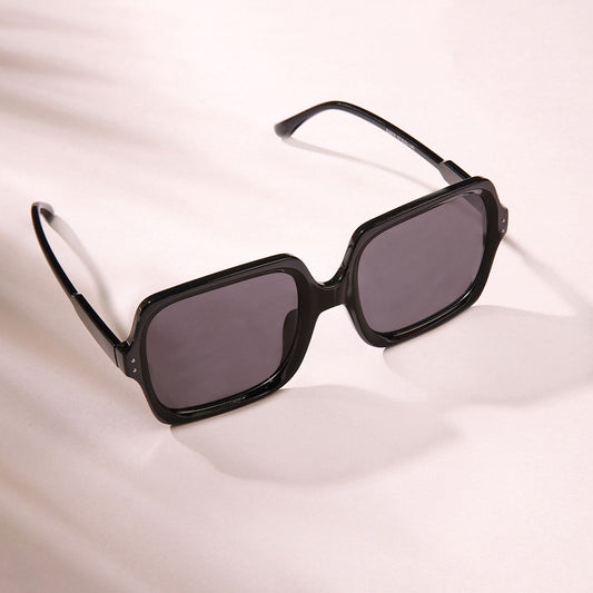Statement Black Full Rim Rectangle Sunglasses