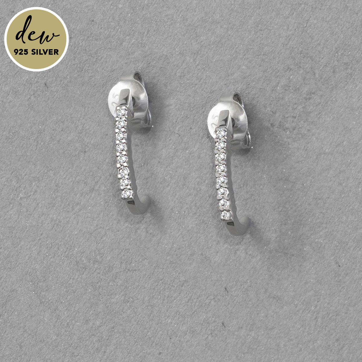 Dew by PB Sterling Silver Cubic Zirconia Ava Earrings
