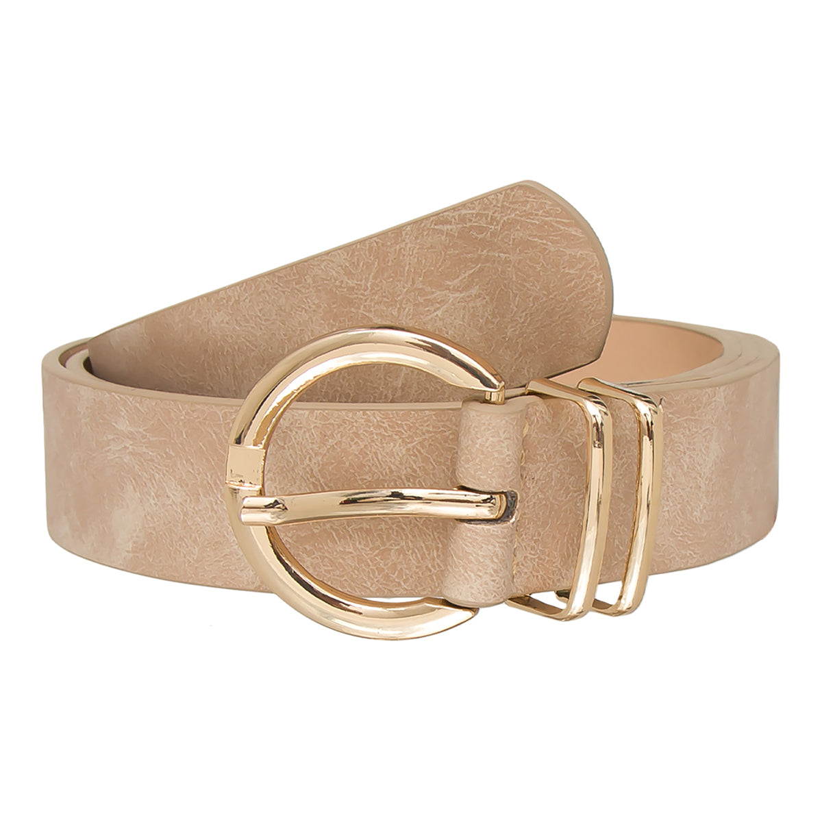 Brown Faux Leather Classic Belt