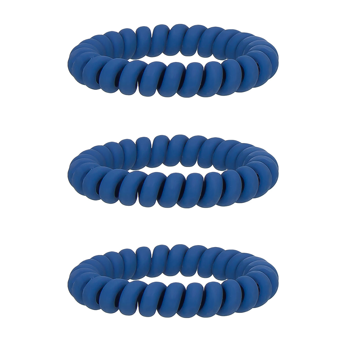 Set Of 3 Royal Blue Wired Hair Tie