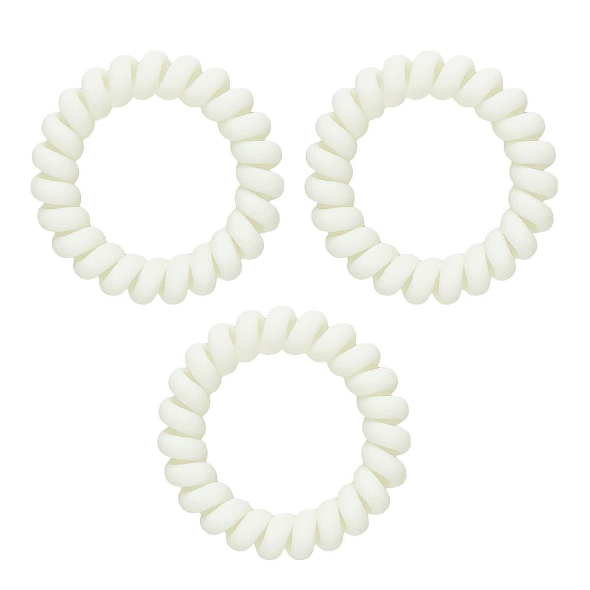 Set Of 3 White Wired Hair Tie