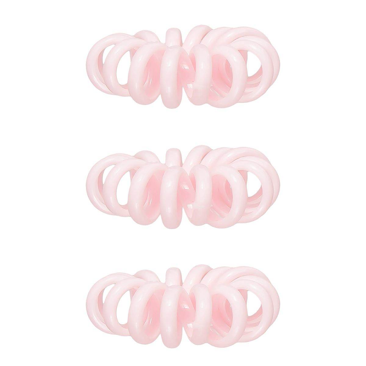 Set Of 3 Mini Pink Wired Hair Ties