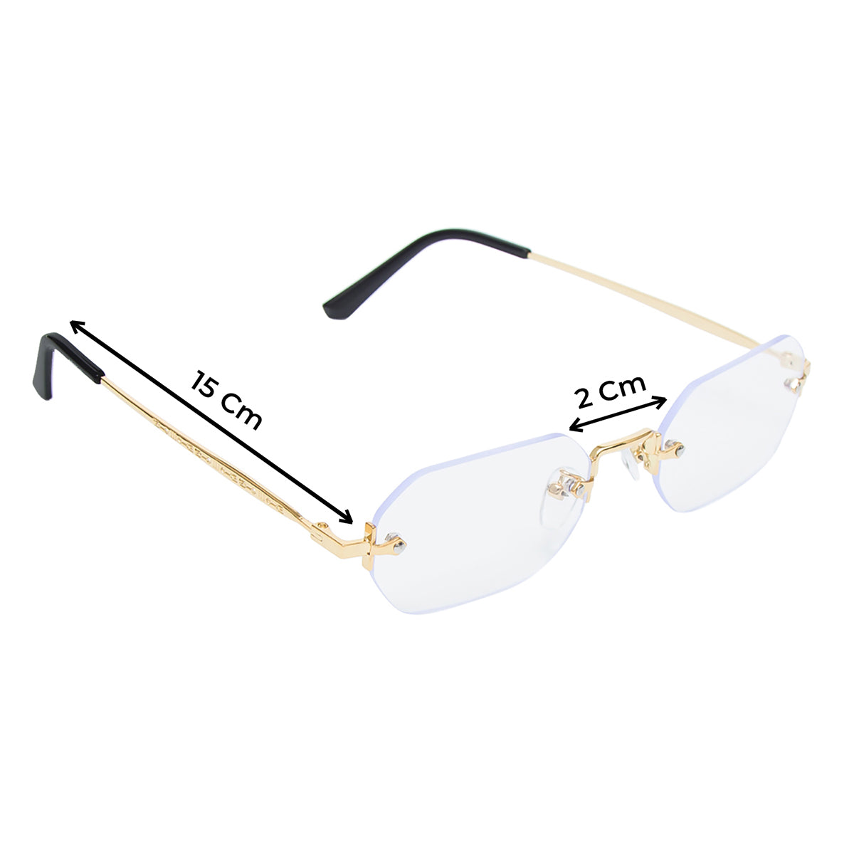 Rimless Square Frame Sunglasses | Rimless Gradient Sunglass Mens - Gradient  Lens - Aliexpress