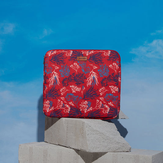 Quirky Red Floral Jane Laptop Sleeve