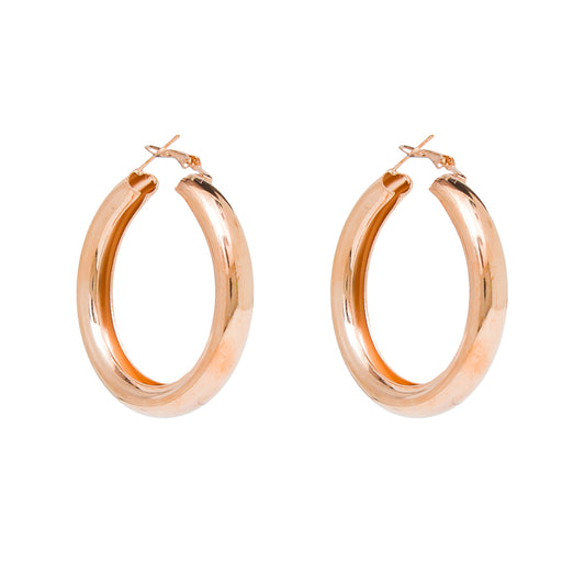 Medium Sized Gold Hoop Earrings