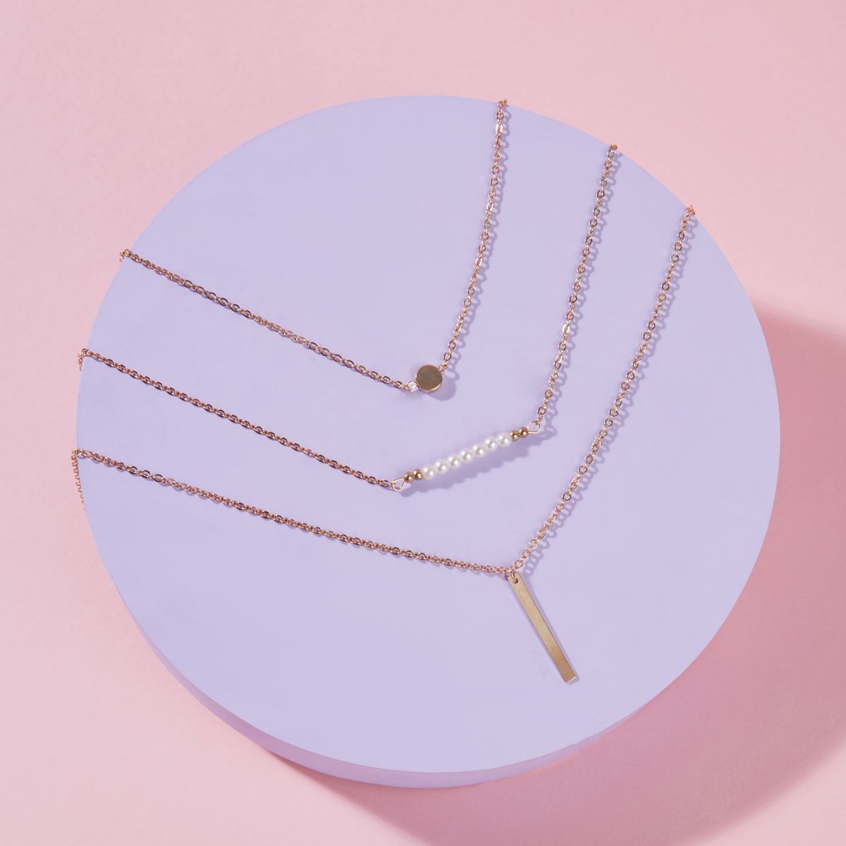 Minimal Gold Plated Layered Necklace