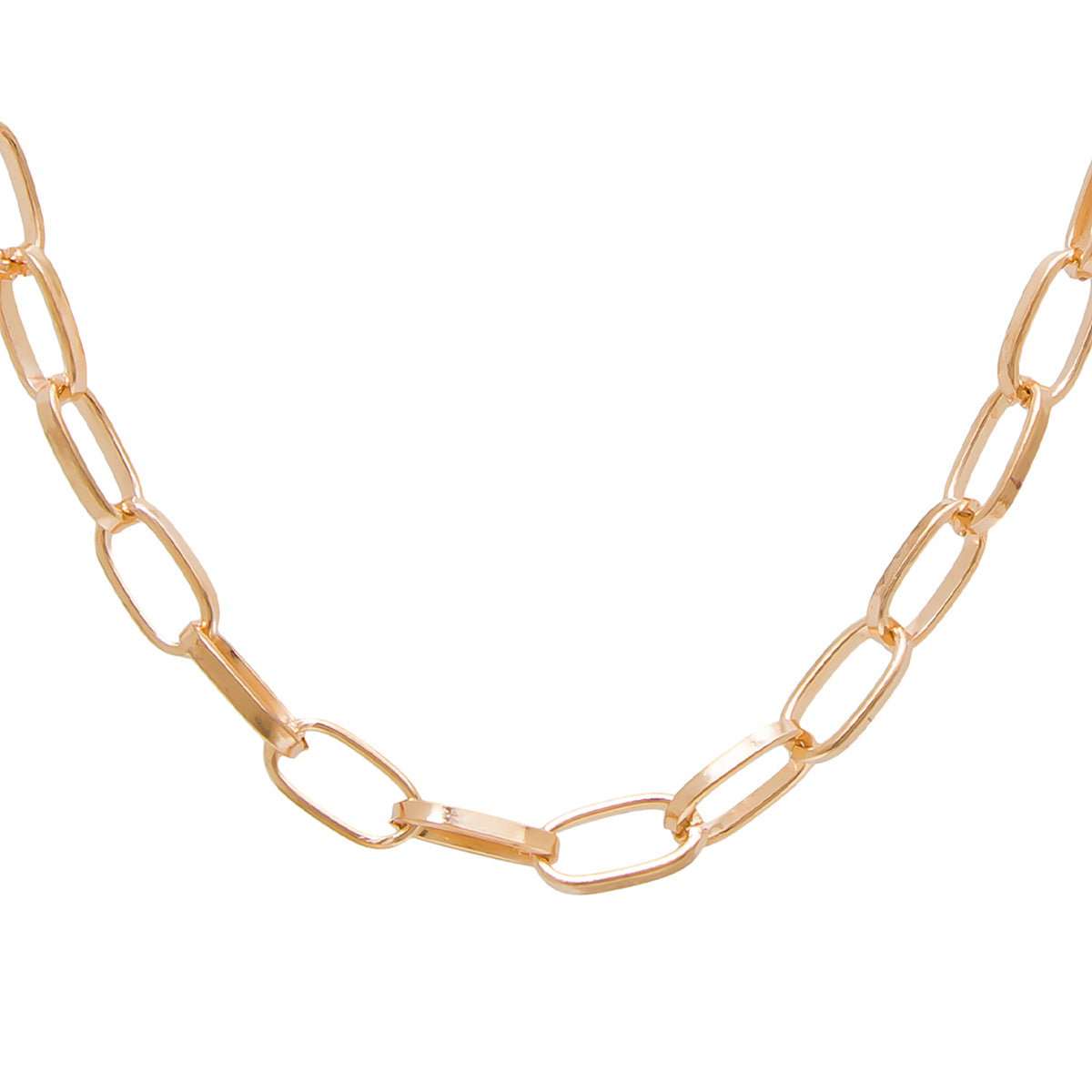 Gold Plated Statement Link Chain Necklace