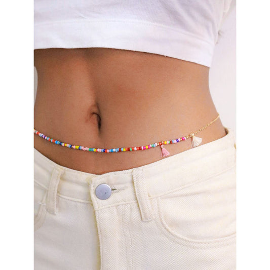 Mutli-Color Statement Beads Body Chain