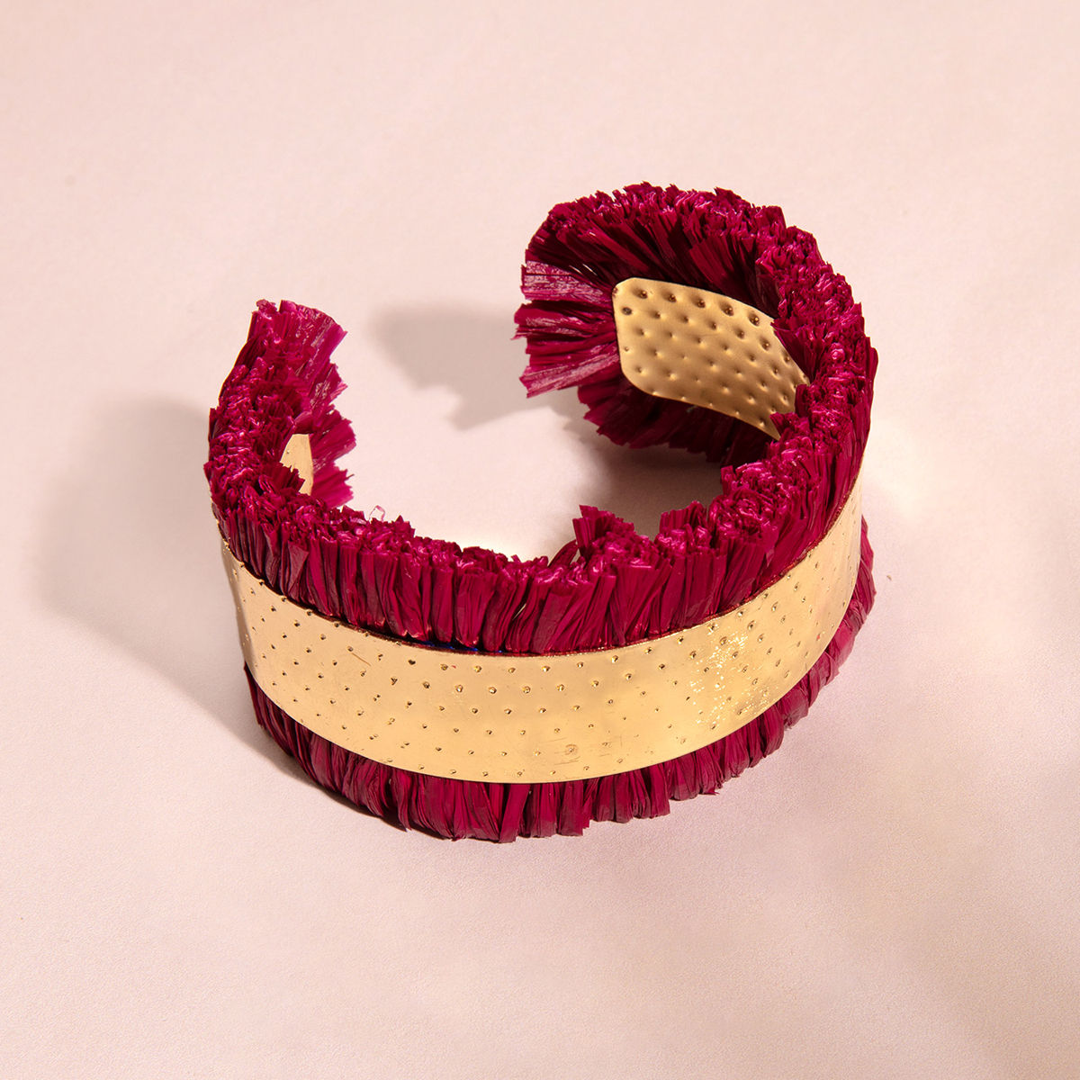 Bohemian Purple Tassle Gold Plated Bracelet