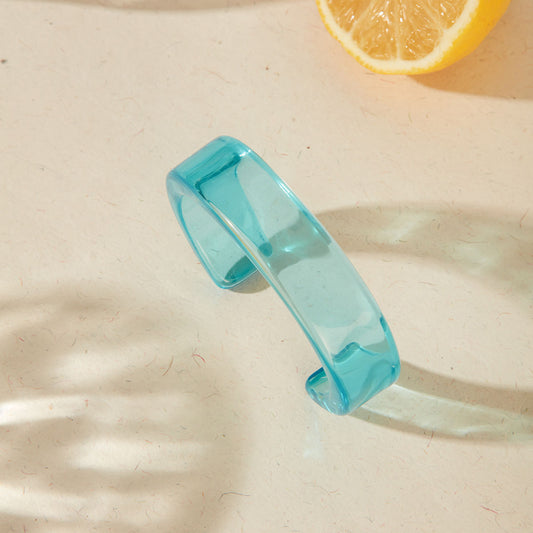 Contemporary Solid Blue Bracelet