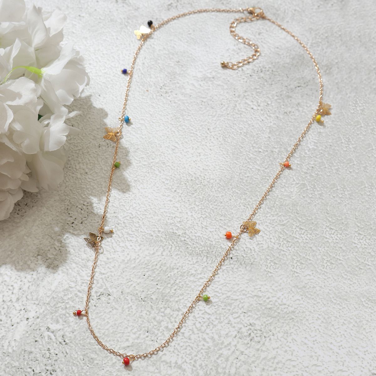 Colorful Beads Contemporary Body Chain