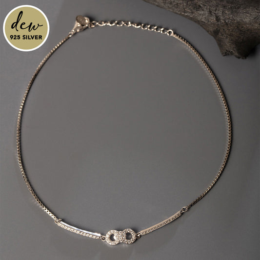 Dainty Silver Infinity Anklet