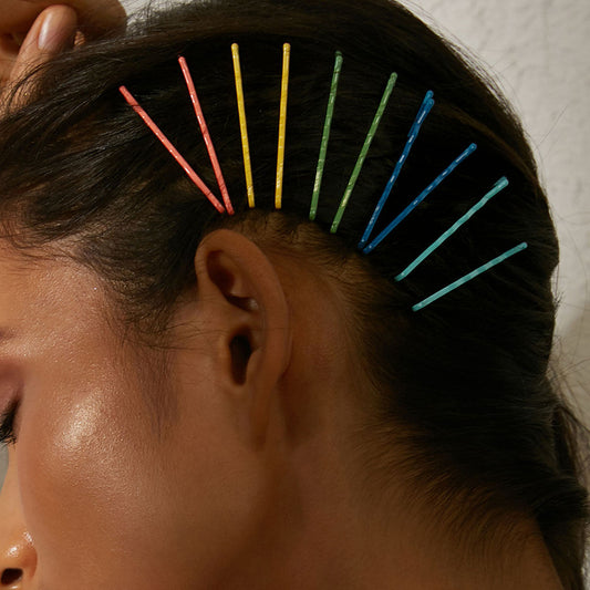 Rainbow Hair Pin Set of 10
