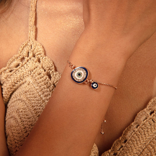 Blue Eye Chain Bracelet