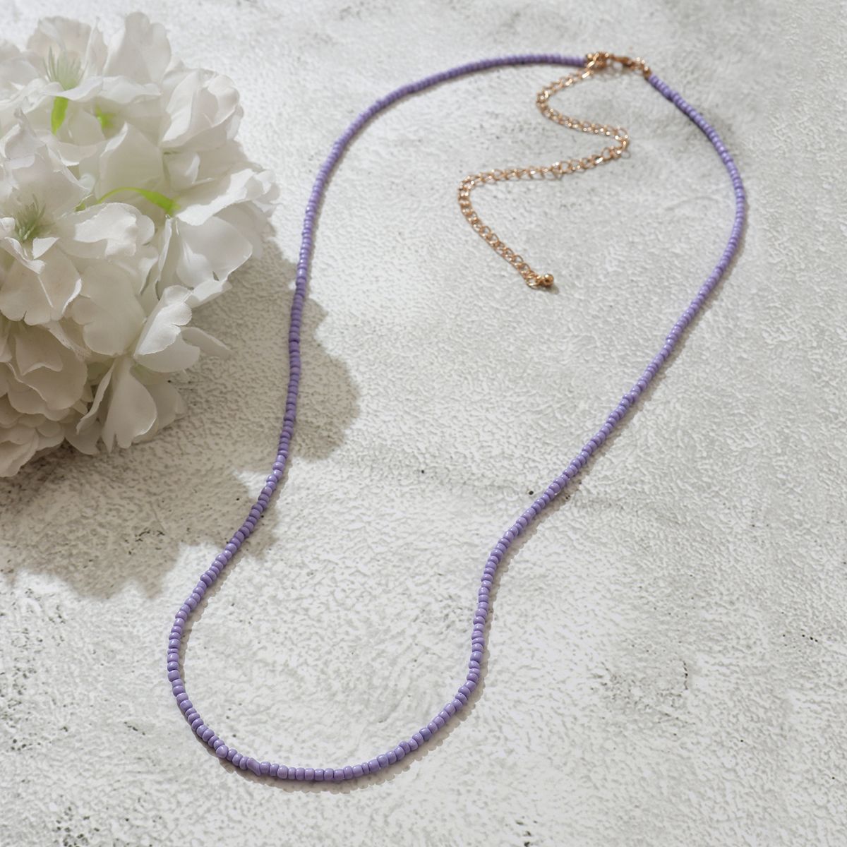 Minimal Purple Beaded Body Chain