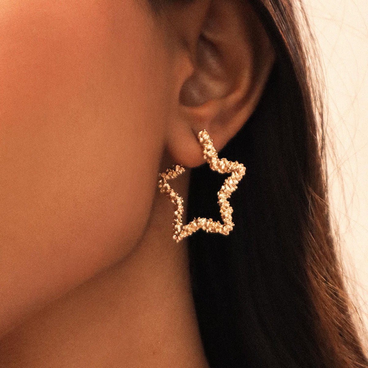 GUIDING STAR HOOPS (18K GOLD PLATED) – KIRSTIN ASH (New Zealand)