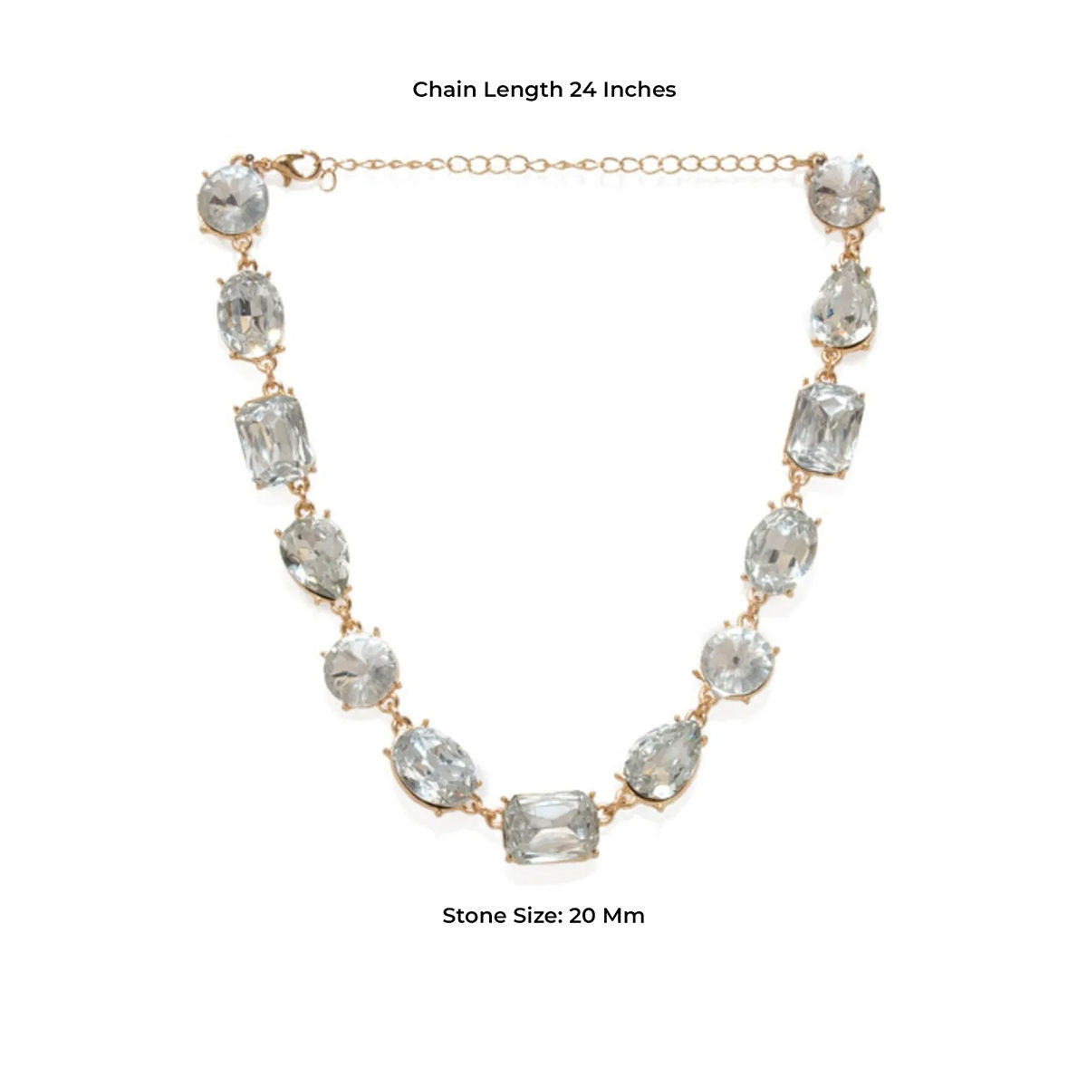 Pipa Bella Choker Embellished With Uncut Stones In White