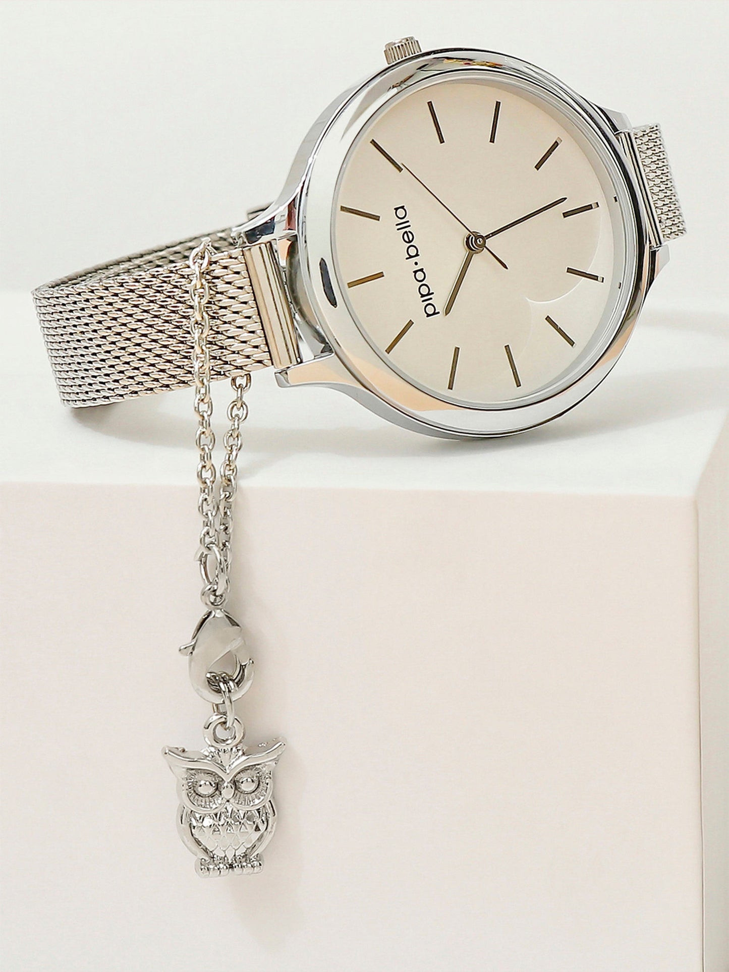 Silver-Plated Owl Watch Charm