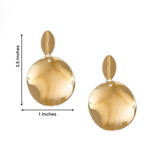 Solid Round Gold Danglers