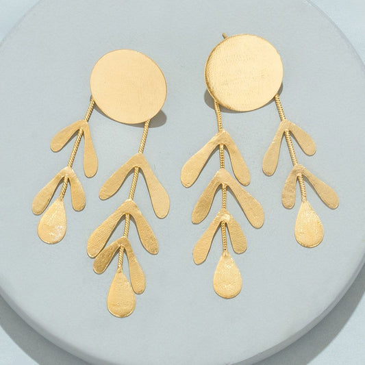 Pipa Bella Oblong Shaped Gold-Plated Earrings